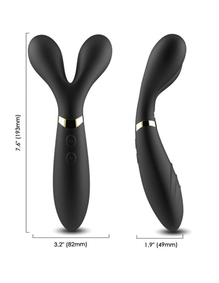 ARMONY - Y-WAND MASSAGER and VIBRATOR DOUBLE HEAD BLACK