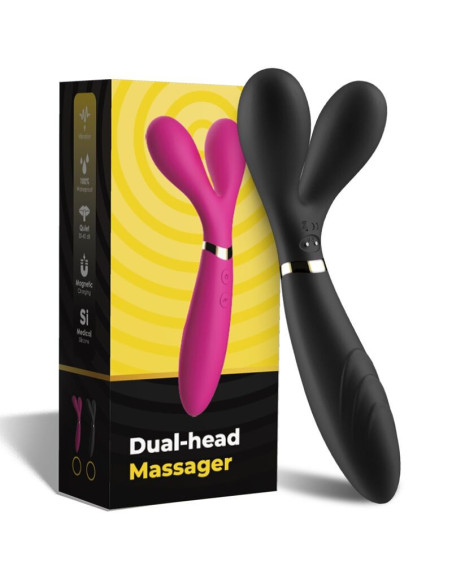 ARMONY - Y-WAND MASSAGER and VIBRATOR DOUBLE HEAD BLACK