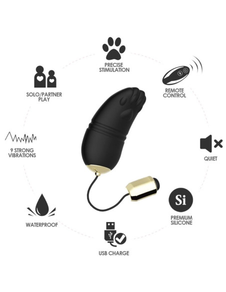 ARMONY - KITTY EGG VIBRATOR G-SPOT REMOTE CONTROL BLACK