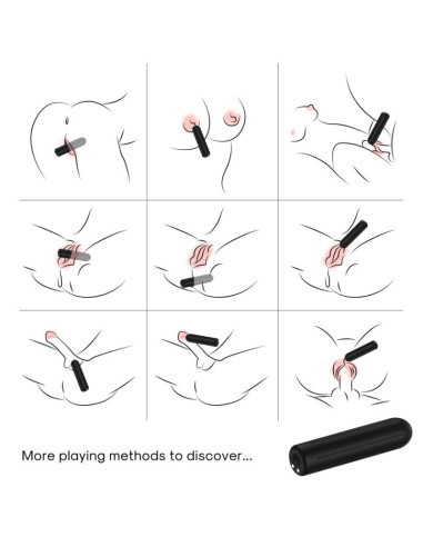 ARMONY - WARHEAD VIBRATOR BULLET BLACK 2 CM x 8.8 CM