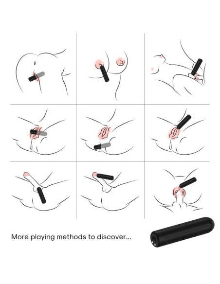 ARMONY - WARHEAD VIBRATOR BULLET REMOTE CONTROL BLACK 2 CM X 8.8 CM