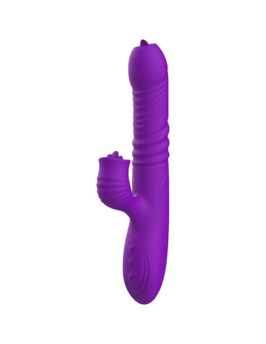 ARMONY - FULLY G SPOT RABBIT VIBRATOR WITH STIMULATING TONGUE VIOLET HEAT EFFECT