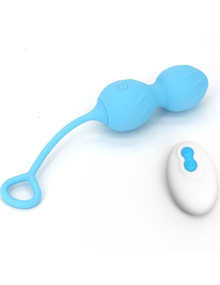 ARMONY - BLOSSOMS VAGINAL DUMBBELL VIBRATION REMOTE CONTROL 10 VIBRATIONS BLUE