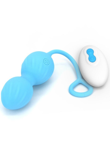 ARMONY - BLOSSOMS VAGINAL DUMBBELL VIBRATION REMOTE CONTROL 10 VIBRATIONS BLUE
