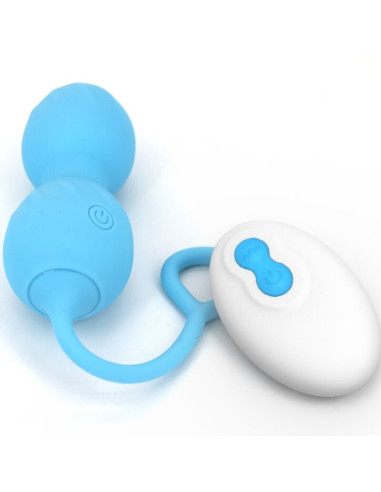 ARMONY - BLOSSOMS VAGINAL DUMBBELL VIBRATION REMOTE CONTROL 10 VIBRATIONS BLUE