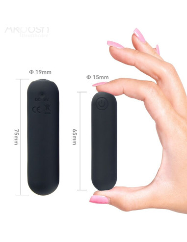 ARMONY -SPLASH HEHE VIBRATOR BULLET SILICONE 10 VIBRATIONS 65 X 15 CM BLACK
