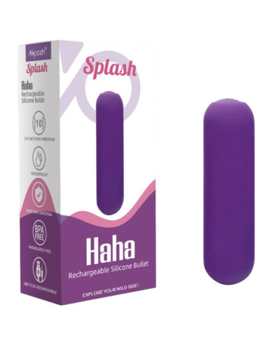 ARMONY - SPLASH HAHA VIBRATOR BULLET SILICONE 10 VIBRATIONS 75 X 19 CM PURPLE
