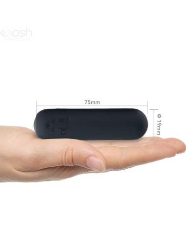 ARMONY - SPLASH HAHA VIBRATOR BULLET SILICONE 10 VIBRATIONS 75 X 19 CM BLACK