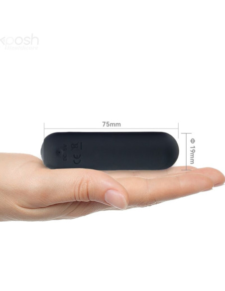 ARMONY - SPLASH HAHA VIBRATOR BULLET SILICONE 10 VIBRATIONS 75 X 19 CM BLACK