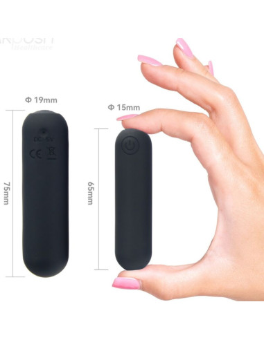 ARMONY - SPLASH HAHA VIBRATOR BULLET SILICONE 10 VIBRATIONS 75 X 19 CM BLACK