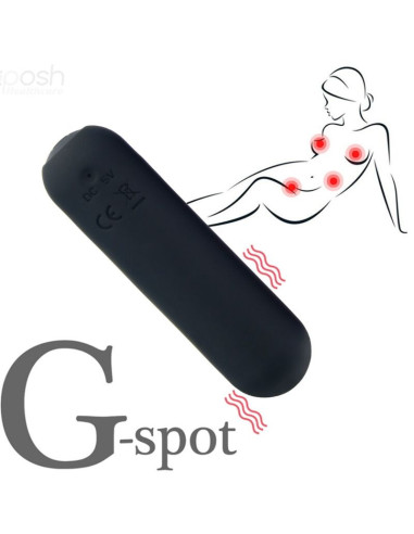 ARMONY - SPLASH HAHA VIBRATOR BULLET SILICONE 10 VIBRATIONS 75 X 19 CM BLACK