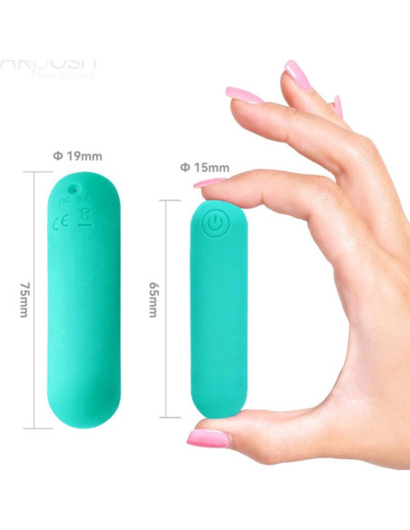 ARMONY - SPLASH HAHA VIBRATOR BULLET SILICONE 10 VIBRATIONS 75 X 19 CM GREEN