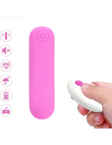 ARMONY - SPLASH JOLINE VIBRATOR BULLET SILICONE REMOTE CONTROL 10 VIBRATIONS 65 X 15 CM PINK
