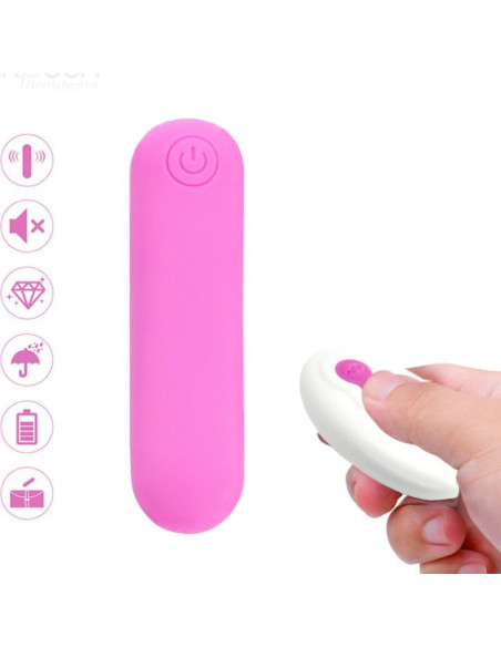 ARMONY - SPLASH JOLINE VIBRATOR BULLET SILICONE REMOTE CONTROL 10 VIBRATIONS 65 X 15 CM PINK