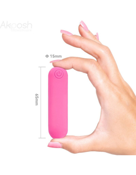 ARMONY - SPLASH JOLINE VIBRATOR BULLET SILICONE REMOTE CONTROL 10 VIBRATIONS 65 X 15 CM PINK
