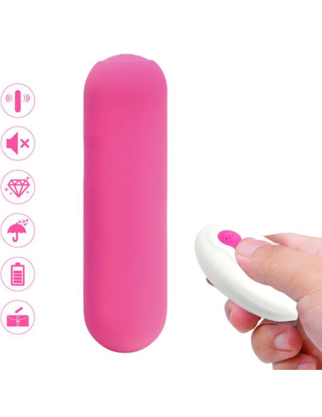 ARMONY - SPLASH JOIE VIBRATORIUS KULĖ, SILIKONINIS NUOTOLINIO VALDYMO VALDYMAS, 10 VIBRAVIMŲ, 75 X 19 CM, ROŽINIS