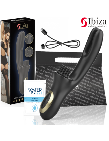 IBIZA - HI-TECH RABITT BRUSHING MULTI-CELL CLITORIAL AND DOUBLE WAVE VIBRATOR