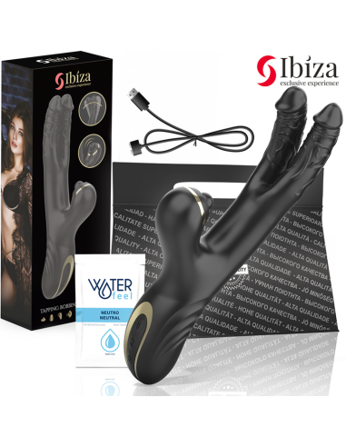 IBIZA - TWO DRAGONS DOUBLE VIBRATOR BLACK