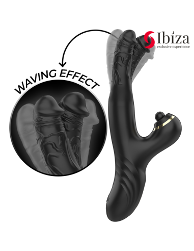 IBIZA - TWO DRAGONS DOUBLE VIBRATOR BLACK
