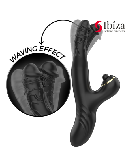 IBIZA - TWO DRAGONS DOUBLE VIBRATOR BLACK
