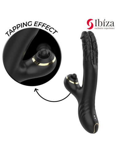 IBIZA - TWO DRAGONS DOUBLE VIBRATOR BLACK