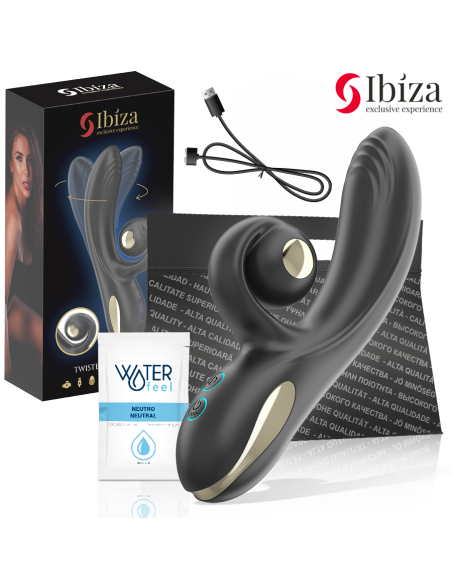 IBIZA - TWISTER VIBRATOR WITH CURVE STIMULATOR AND VIBRO-ROTATION