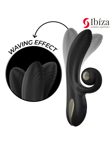 IBIZA - TWISTER VIBRATOR WITH CURVE STIMULATOR AND VIBRO-ROTATION