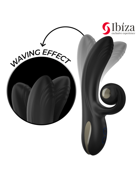 IBIZA - TWISTER VIBRATOR WITH CURVE STIMULATOR AND VIBRO-ROTATION