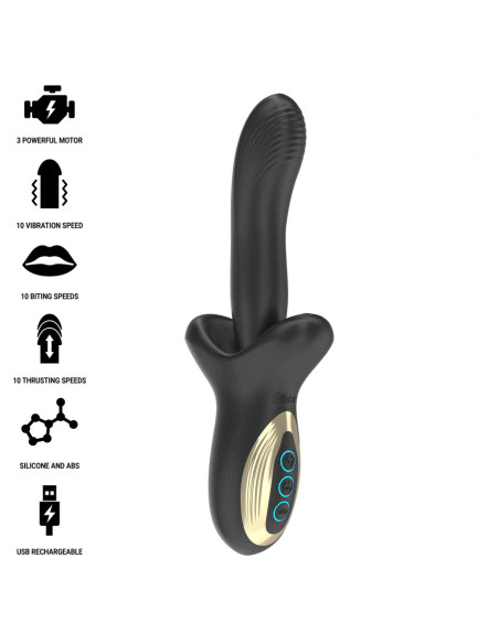 IBIZA - POWERFUL VIBRATOR WITH THRUSTING AND BITING EFFECT