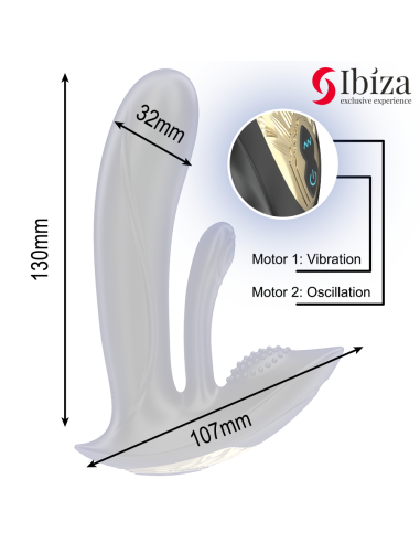 IBIZA - WEARABLE VIBRATOR WITH G-SPOT AND CLITORIS STIMULATION WITH REMOTE CONTROL