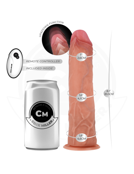 COCK MILLER - HYPER-REALISTIC DILDO WITH SUCTION CUP AND THRUSTING WITH REMOTE CONTROL 20.5 CM