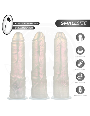 COCK MILLER - DILDO WITH SUCTION CUP, LIGHTS AND VIBRATION WITH REMOTE CONTROL WHITE 19.5 CM