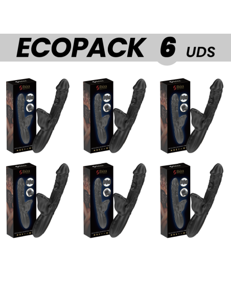 ECOPACKS 6 VIENETAI - IBIZA VIBRATORIUS IR KLITORIAUS STIMULIATORIUS SU KANDIMO IR SUKIMO EFEKTU