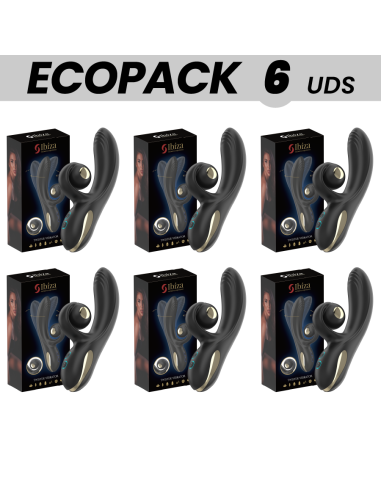 ECOPACKS 6 VIENETAI - IBIZA TWISTER VIBRATORIUS SU IŠLINKIMO STIMULIATORIUMI IR VIBROROTACIJOS FUNKCIJA