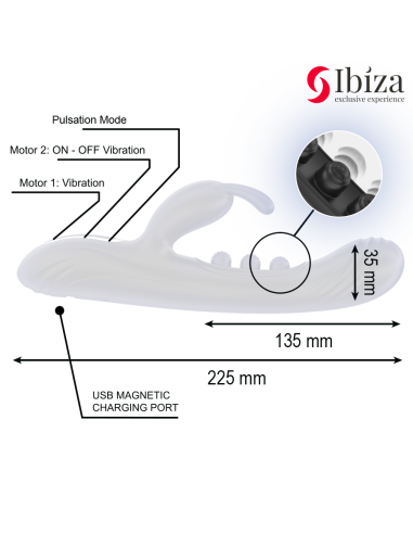 IBIZA - VIBRATING RABBIT WITH PULSATION
