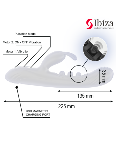 IBIZA - VIBRATING RABBIT WITH PULSATION