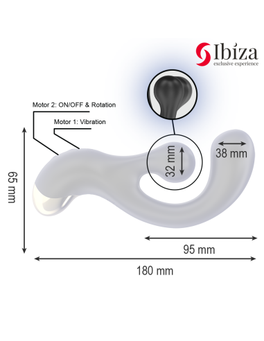 IBIZA - VIBRATING and ROTATING STIMULATOR