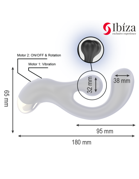 IBIZA - VIBRATING and ROTATING STIMULATOR