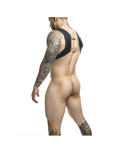 MOB - DNGEON HARNESS WITH GOLDEN PENIS RING ONE SIZE