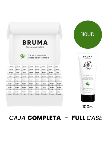 MOQ 110 - BRUMA SATIVA SEED OIL SLIDING GEL WARMING CANNABIS FLAVOR - 100 ML