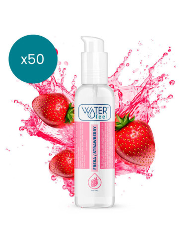 WATERFEEL - BRAŠKIŲ SKONIO VANDENS PAGRINDU LUBRIKANTAS 175 ML PAKUOTĖ 50 VIENETŲ