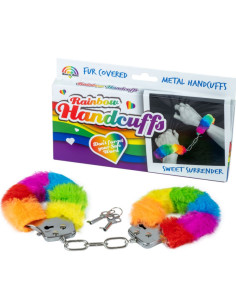 SPENCER and FLEETWOOD - RAINBOW LINED METAL HANDCUFFS 2