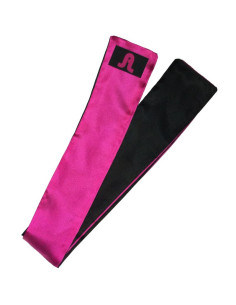ADRIEN LASTIC - REVERSIBLE SATIN PINK-BLACK BANDAGE