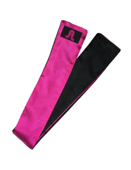 ADRIEN LASTIC - REVERSIBLE SATIN PINK-BLACK BANDAGE
