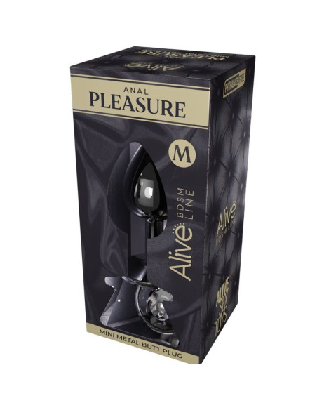ALIVE - ANAL PLEASURE MINI PLUG METAL BLACK SIZE M
