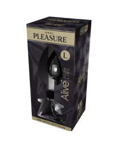 ALIVE - ANAL PLEASURE MINI PLUG METAL BLACK SIZE L 2