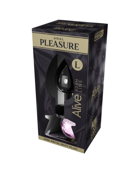 ALIVE - ANAL PLEASURE MINI PLUG METAL PINK SIZE L