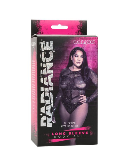 CALEXOTICS - RADIANCE LONG SLEEVE BODYSUIT RHINE PLUS SIZE