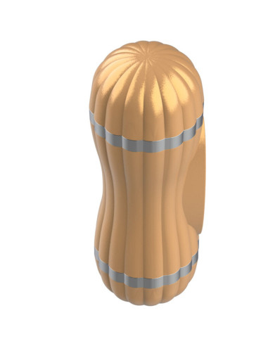 ARMONY - BEVIS dvigubas masturbatorius, skirtas makšties ir burnos masažui, auksinis