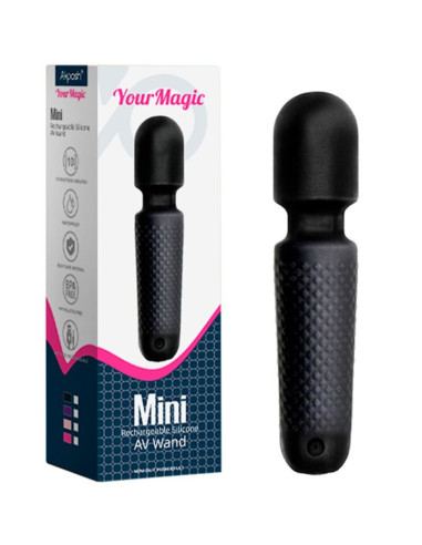 ARMONY - YOUR MAGIC MASSAGER and VIBRATOR RECHARGEABLE 10 VIBRATIONS WAND DOTS BLACK